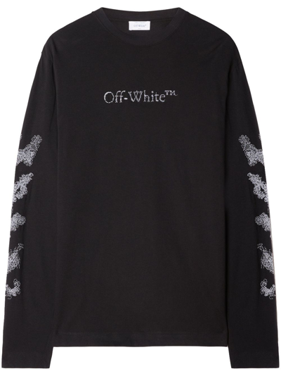 Off-white Diag-stripe Logo-print T-shirt In Black