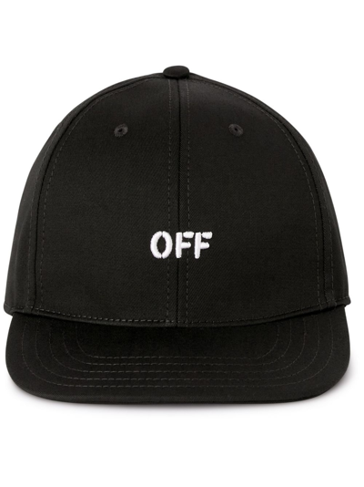 Off-white Off Stamp Drill Baseball Cap In Black