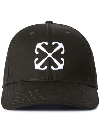 Off-white Arrows-embroidered Cap In Black