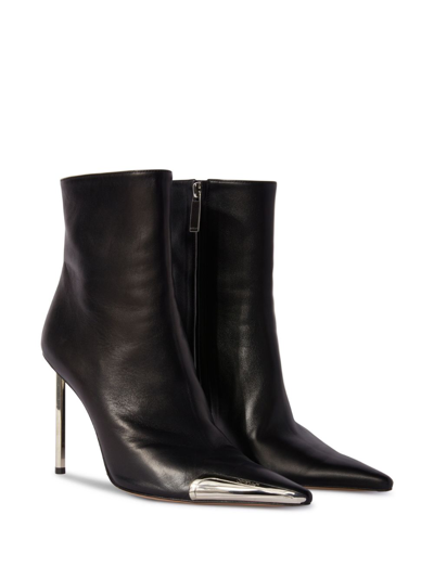 Off-white Allen Key Pointed-toe Ankle Boots In Black