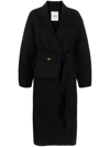 Aeron Hutton Wool-silk Coat In Black