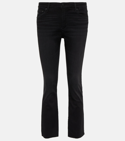 Ag Jodi High-rise Cropped Jeans In Black