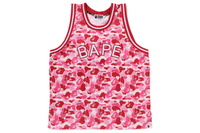 Pre-owned Bape Abc Camo Tank Top Pink