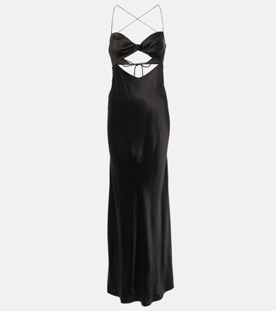 The Sei Cutout Silk Gown In Black