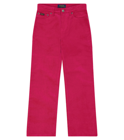 Polo Ralph Lauren Kids' Cotton Trousers In Pink