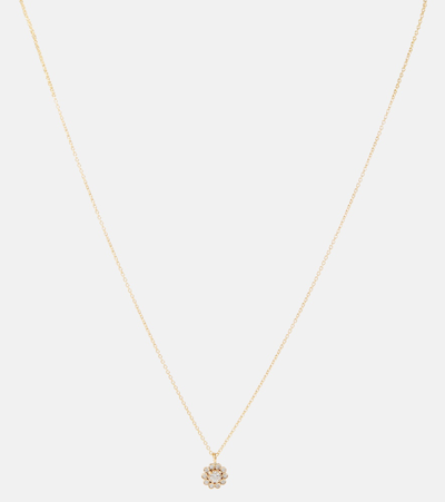 Sophie Bille Brahe Soleil Simple 18kt Gold Necklace With Diamonds