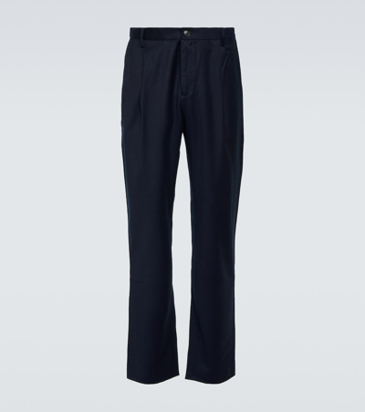 Sunspel Navy Straight-leg Trousers