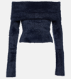 ACNE STUDIOS OFF-SHOULDER CROPPED SWEATER