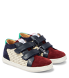 Pom D'api Mousse Easy Top Leather And Suede Sneakers In Multicoloured