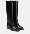 BRUNELLO CUCINELLI EMBELLISHED LEATHER KNEE-HIGH BOOTS