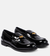 Miu Miu Women's Leather Loafers In Black