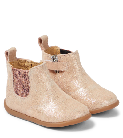 Pom D'api Baby Stand Up Jod Leather Booties In Neutrals