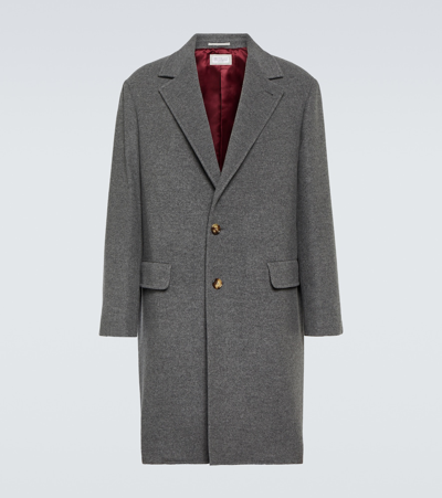 Brunello Cucinelli Cashmere Coat In Gris