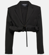 Jacquemus La Veste Croissant Virgin Wool Jacket In Black