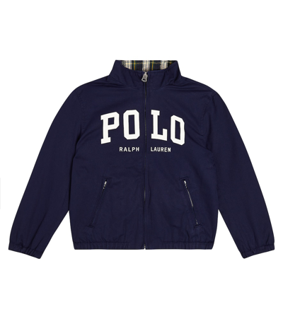 Polo Ralph Lauren Kids' Reversible Cotton Twill Jacket In Blue
