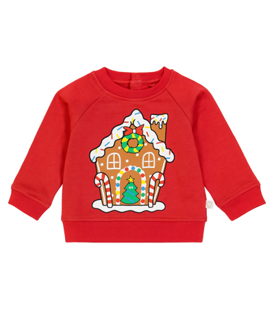 Stella Mccartney Baby Printed Cotton Jersey Sweatshirt In Red