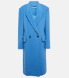 Stella Mccartney Structured Wool Top Coat In Blue