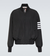 Thom Browne 4-bar Plain Weave Suiting Bomber Jacket In Black
