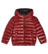 Balmain Logo Down Jacket In Red