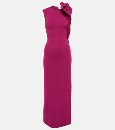 Roland Mouret Knit Maxi Dress In Purple