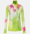 ACNE STUDIOS FLORAL KNITTED TURTLENECK TOP