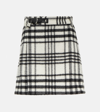 JW ANDERSON CHECKED WOOL-BLEND MINISKIRT