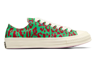 Pre-owned Converse Chuck Taylor All-star 70 Ox Golf Le Fleur Digital Leopard Green In Gren/red