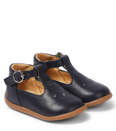 Pom D'api Baby Stand Up Salome Bucky Sandals In Blue