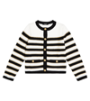 Balmain Striped Wool Knit Cardigan In Multicoloured