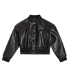 GIVENCHY EMBELLISHED FAUX LEATHER VARSITY JACKET