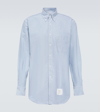 Thom Browne 'oxford Signature Striped Shirt In In Blue
