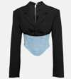 Dion Lee Blazer Aus Wolle Und Denim In Blue