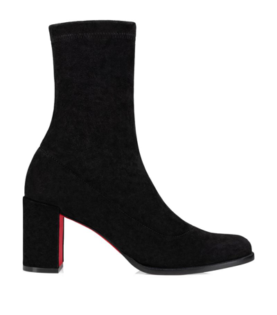 Christian Louboutin Stretchadoxa Suede Ankle Boots 70 In Black