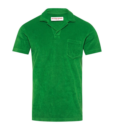 Orlebar Brown Terry Polo Shirt In Green