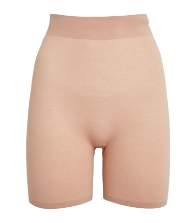 Wolford Wool-blend Control Shorts In Pink