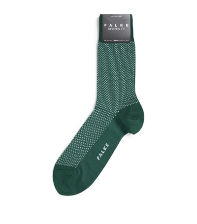 Falke Uptown Tie Socks In 7441 Hunter Green