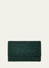 Judith Leiber Fizzoni Full-beaded Clutch Bag In Ebonized Emerald