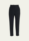 Alexander Mcqueen High-waist Crop Cigarette Trousers In Nude