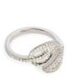 ANITA KO SMALL WHITE GOLD AND DIAMOND LEAF RING