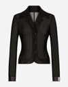 Dolce & Gabbana Single-breasted Marquisette Dolce Jacket In Black
