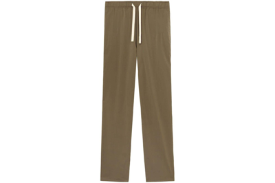 Pre-owned Palm Angels Straight-leg Drawstring Trousers Olive Brown