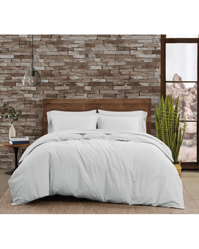 Frye Linen-blend Duvet Set In Grey