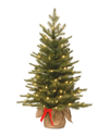 National Tree Company 3ft Feel-real(r) Nordic Spruce Tree In Burlap Base With 50 Warm White Battery