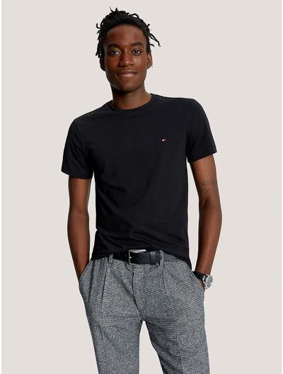 Tommy Hilfiger Men's Stretch Cotton Slim-fit T-shirt In Black