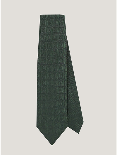 Tommy Hilfiger Geometric Print Tie In Classic Green / Black Warp