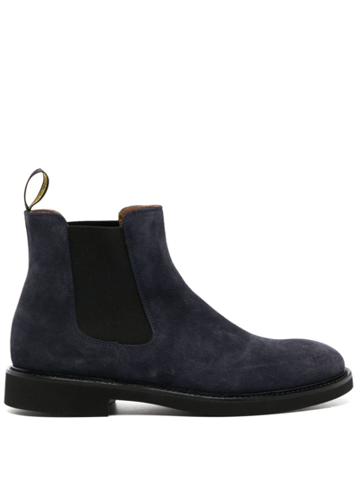 Doucal's Slip-on Suede Ankle Boots In Blue