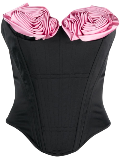 Cristina Savulescu Marilyn Flower-motif Corset In Black