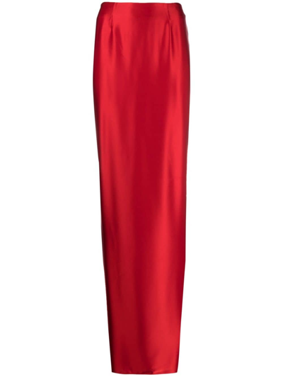 Cristina Savulescu Venus Ruched-detail Skirt In Red