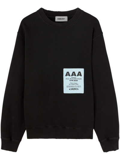 AMBUSH PASS-PATCH COTTON SWEATSHIRT