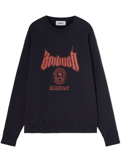 Ambush Academy Cotton-blend Sweatshirt In Navy
